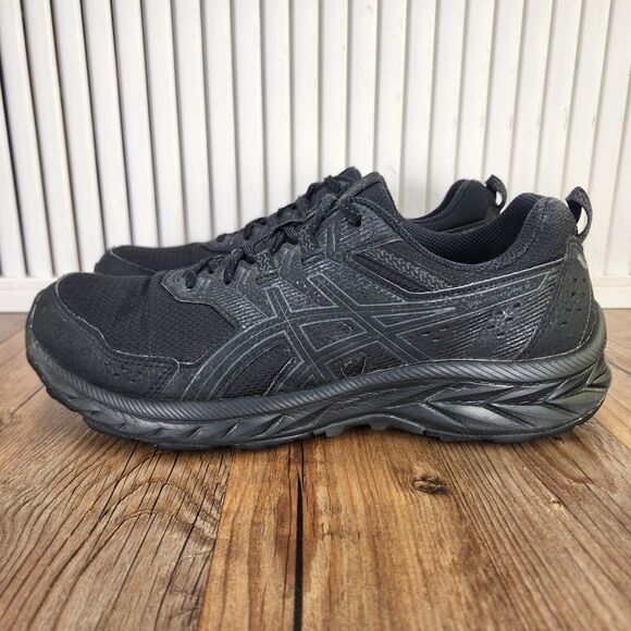 Asics GEL-Venture 9 Trail Running Shoes Mens Sz 9 Triple Black Sneakers 1011B486 main image 8